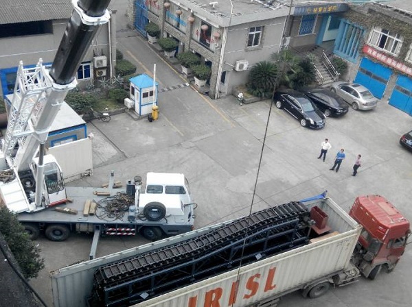 Induction Furnace sent to port for shipment
